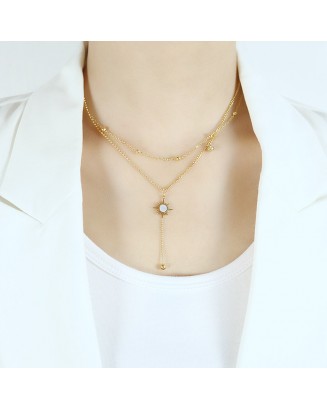 Necklace 140 Sun double chain necklace