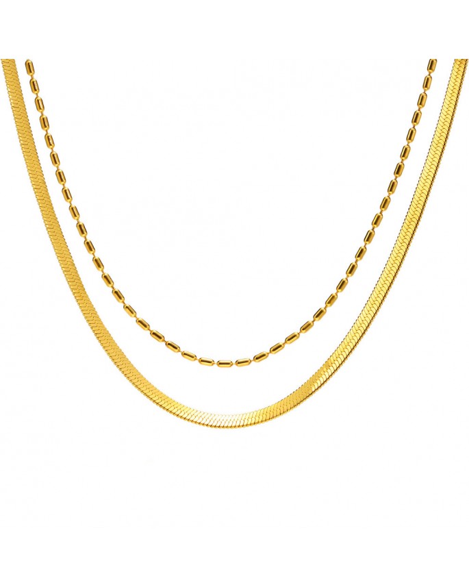 Necklace 169 Two layer Gold II