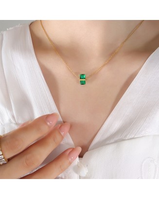 Necklace 173 Emerald Zircon